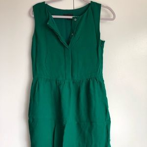 J.Crew Green Button down Dress, Sz 2 🔥